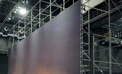 Led,Wall,Standing,On,Stage,Installation,Yet,To,Be,Completed
